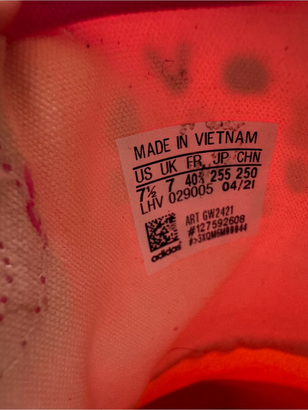 adidas Multicolor Slip-On Sneakers in Red, Orange, Pink and Yellow - Picture 12 of 13